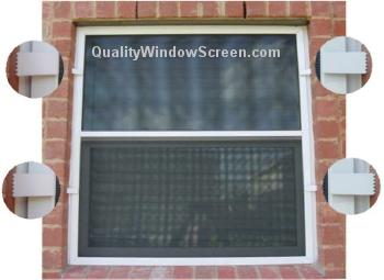 Small Solar Window Screen with Two Brick Clips