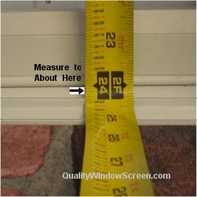 Measure Bottom Window Screen Lip