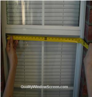 Measure Single Hung Window Screen Width