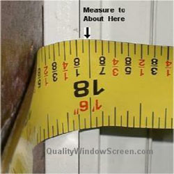 Measure Left Insect Screen Channel