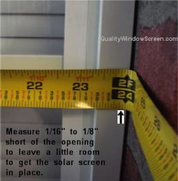 Measure Right Solar Screens
