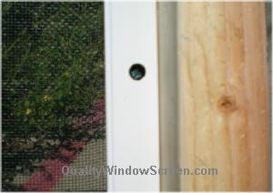 Screw Head Should be Hidden Inside the Porch Screen Frame