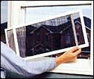 White Adjustable Window Screen 10" Tall (20" to 37" Wide)