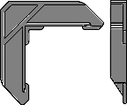 Screen Corners Internal Plastic 7/16x3/4