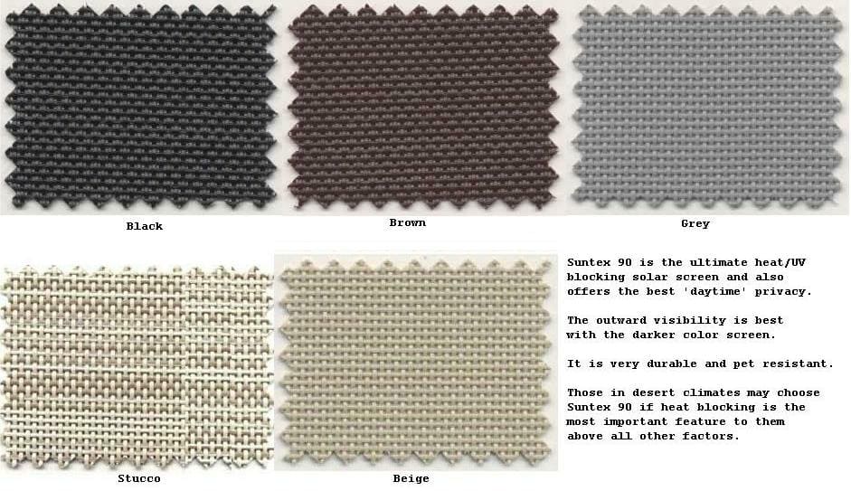 Custom Suntex 90 Solar Screens Quality Screen Co Phifer Suntex