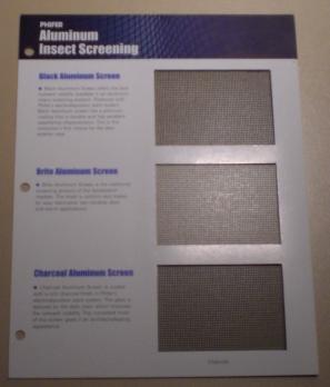 Aluminum Insect Screening Samples