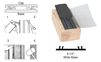 Screen Tight Base Black 3-1/2" x 96"