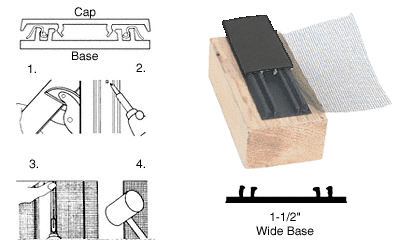 Screen Tight Base Black 1-1/2" x 96"