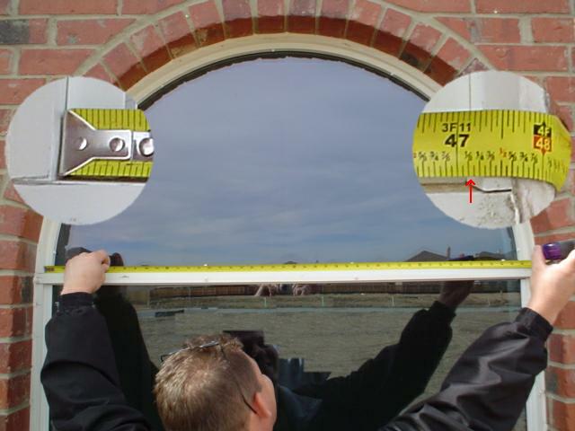 Measure Half Circle Arch Width for Solar Screens