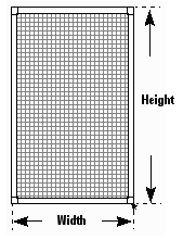 Typical Horizontal Slider Window Screen