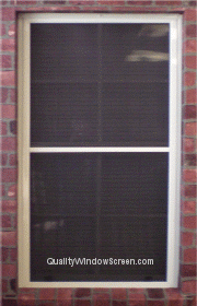 Solar Screen Mounted in Window Tracks