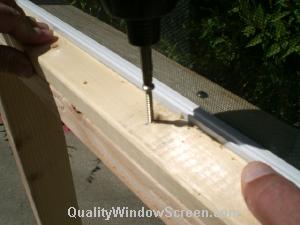 Attach Bottom Outter Stops to Patio Screen Panels