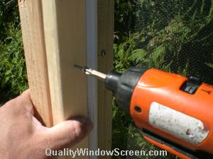 Attach Outter Side Stops to Porch Screen Panels