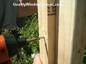 Screw Side Stop to Porch Screen Opening