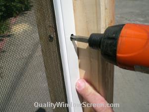 Insert Screw into Patio Screen Panel Frame