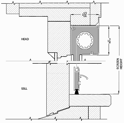 Roll-Away Disappearing Window Screens with Standard Housing Mount