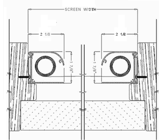 Measure Roll-Away Double French Door Screen Recessed Jamb Mount Width