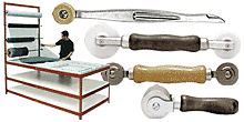 Window Screening Tools Equipment For Professional Screen Shop or the Occasional Home Do-It-Yourself Project. Screening Tables, Jig Sets, Screen Frame Benders, Spline Roller Tools